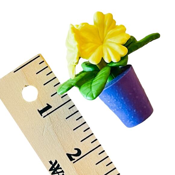 American Girl Garden FLOWERS Yellow Pansy Flower Plant Doll Table Accessory - Picture 7 of 9